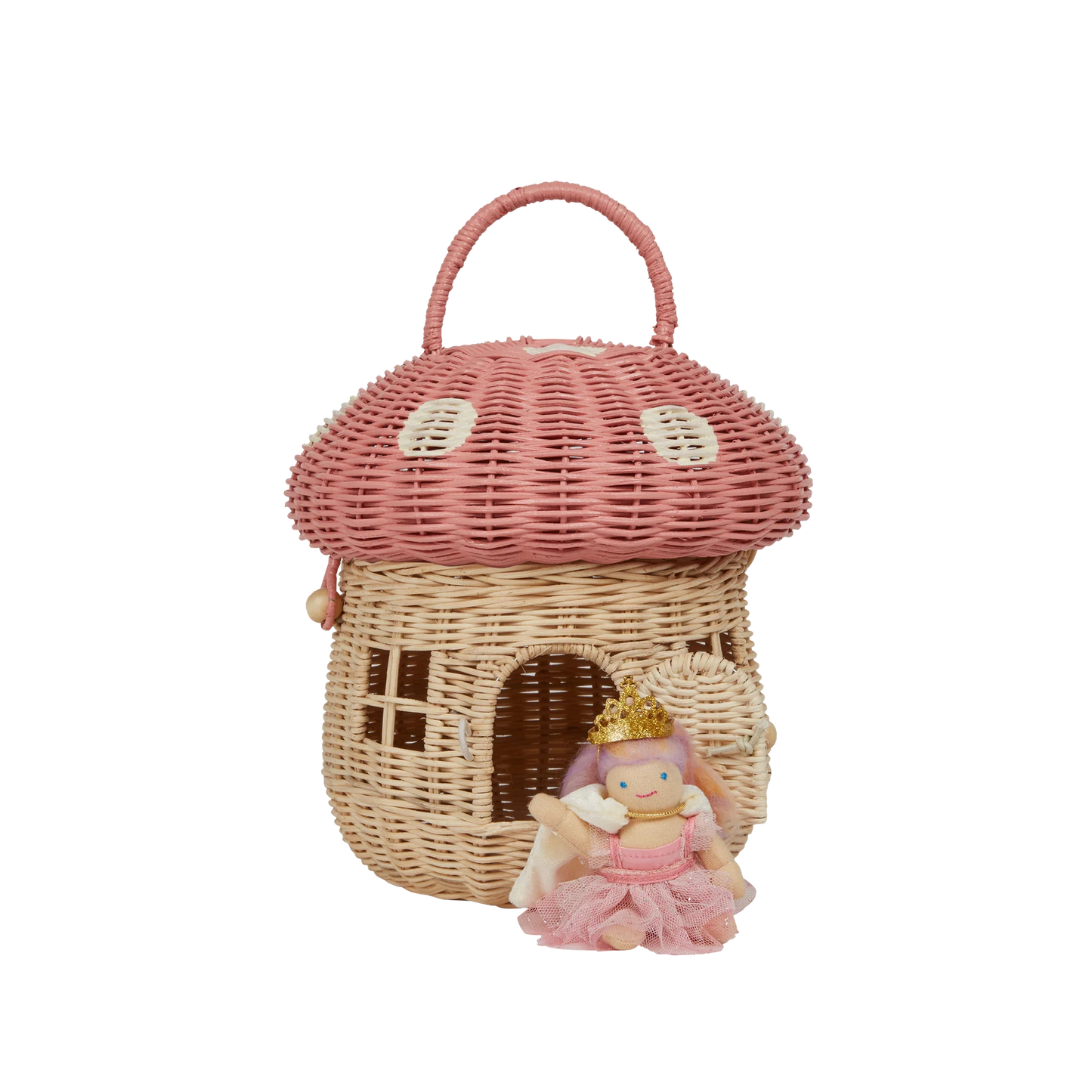 Olli Ella - Rattan Mushroom Basket - Musk