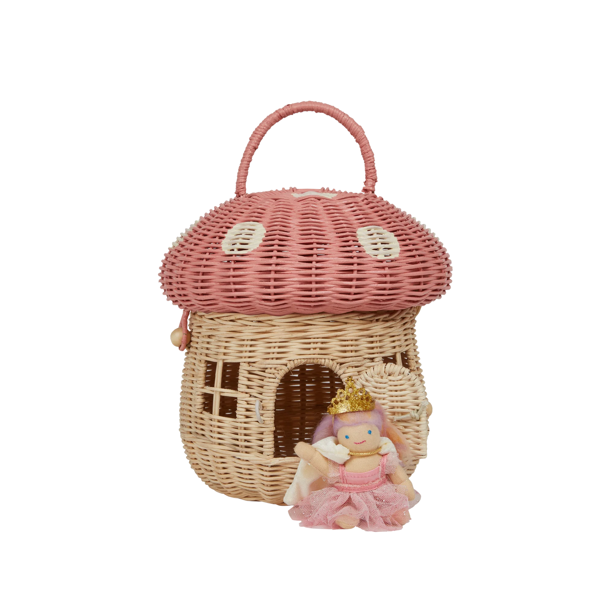 Olli Ella - Rattan Mushroom Basket - Musk
