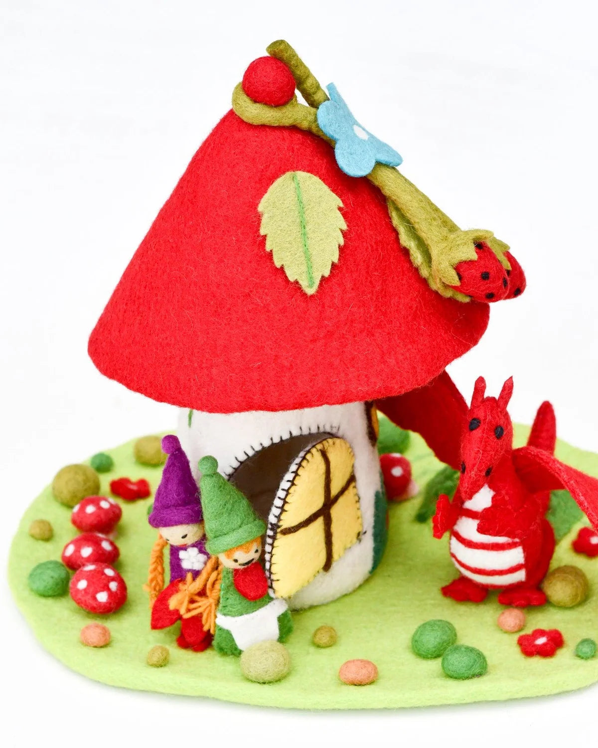 Tara Treasures - Fairies and Gnomes House - Red Roof
