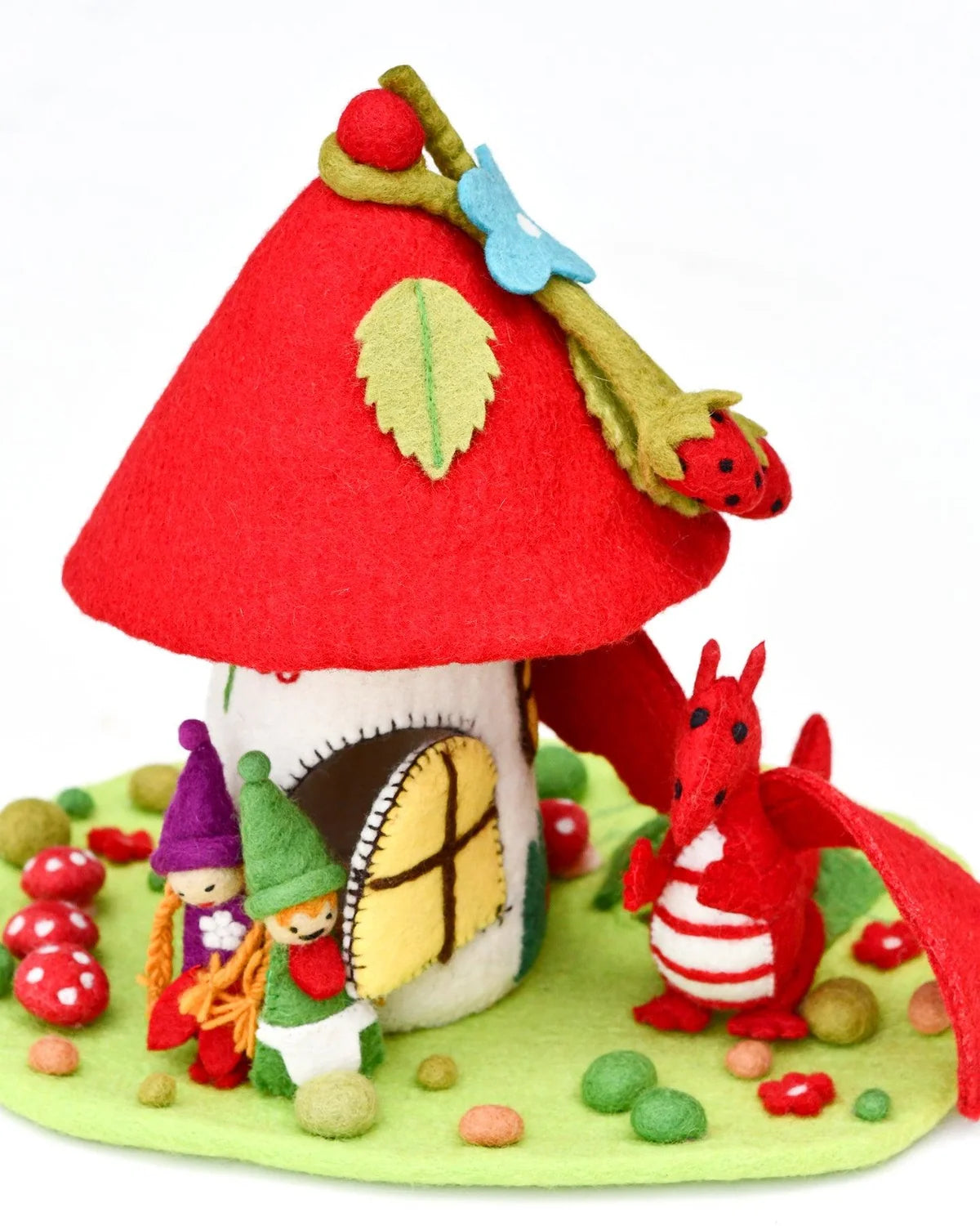 Tara Treasures - Fairies and Gnomes House - Red Roof