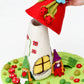 Tara Treasures - Fairies and Gnomes House - Red Roof