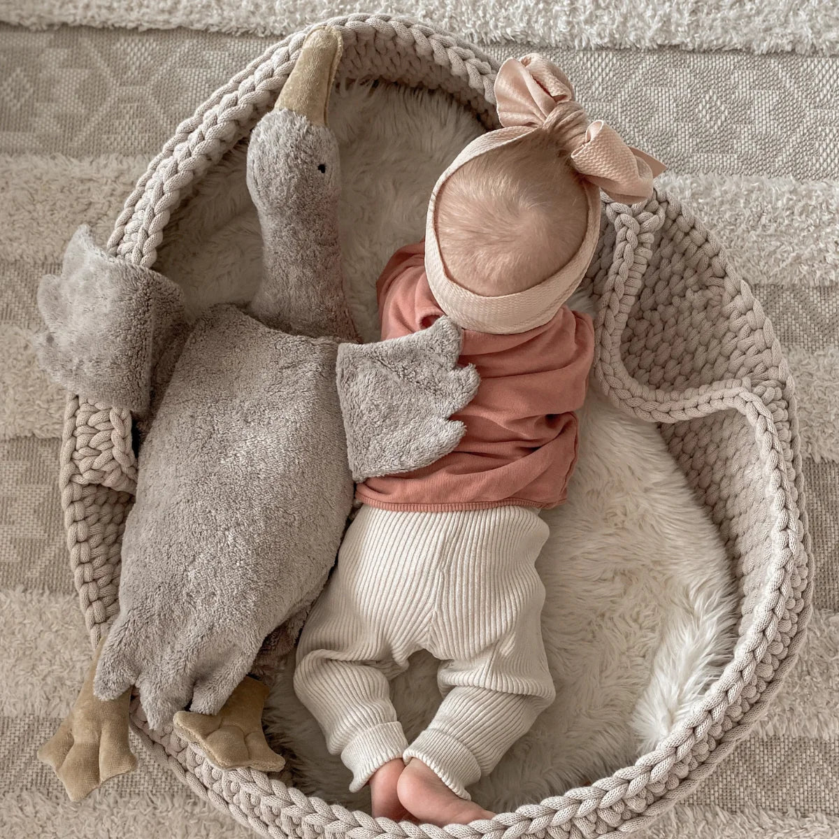 SENGER Cuddly Animal - Goose Large Grey Vegan with Removable Heat/Cool Pack