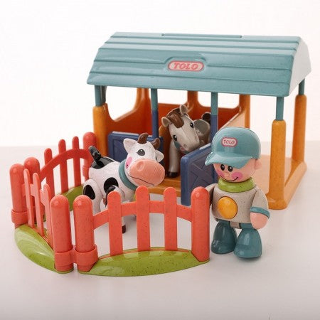 Tolo Toys - First Friends Cow & Horse Stable Set