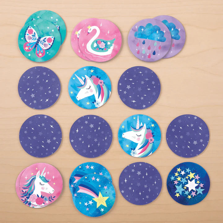 Mudpuppy Unicorn Magic Mini Memory Match Game