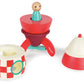 Janod magnetic wooden rocket