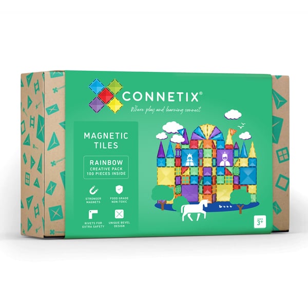 Connetix Tiles 100 Piece Rainbow Creative Pack