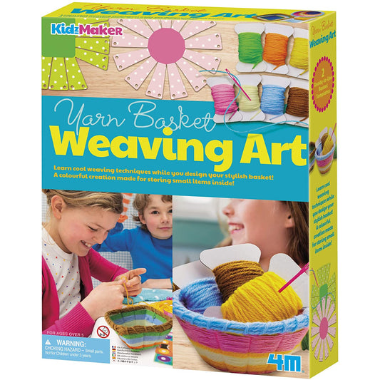 4M KidzMaker Yarn Basket Weaving Art