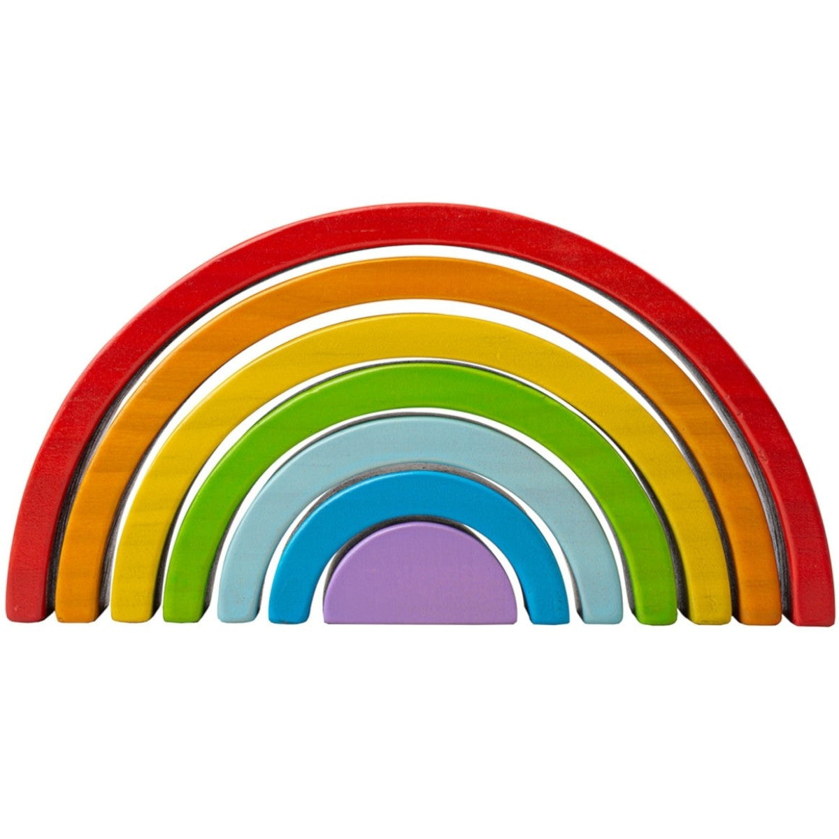 BigJigs Stacking Rainbow Wooden Small  7pc