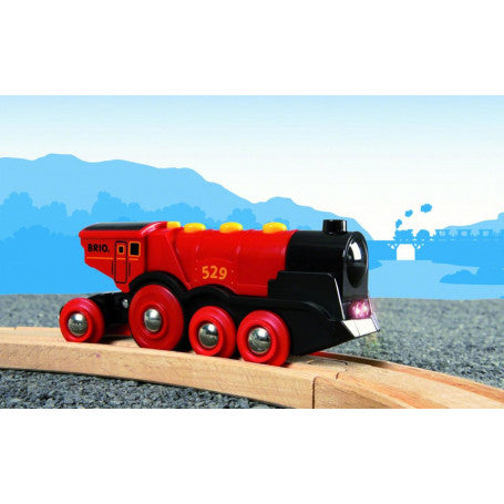 Brio Train Mighty Red Action Locomotive Battery Powered