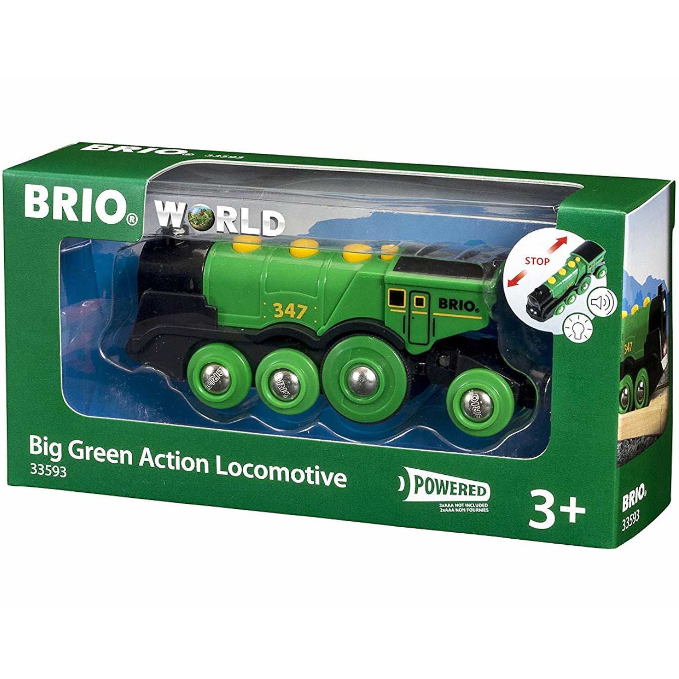 Brio Big Green Action Locomotive Battery Powered
