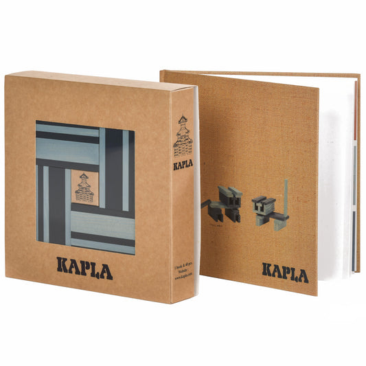 KAPLA Set Light and Dark Blue with Book