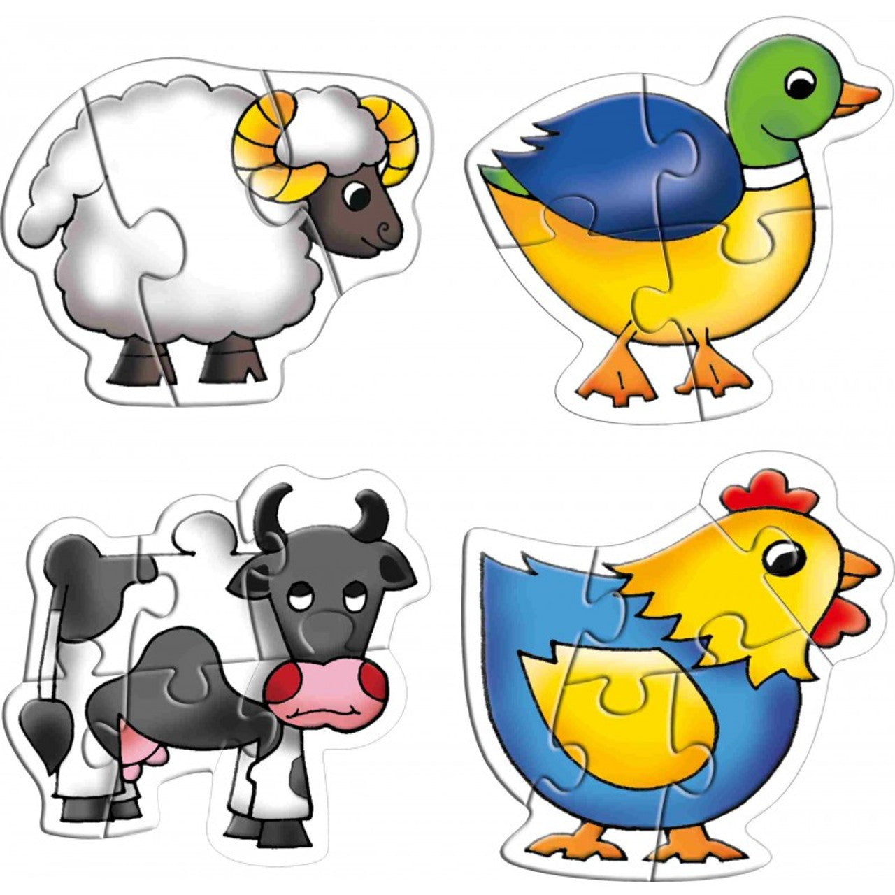 Creatives Puzzle Early Farm Animals 4 Puzzles 3,4,5,6pcs