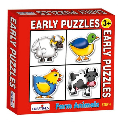 Creatives Puzzle Early Farm Animals 4 Puzzles 3,4,5,6pcs