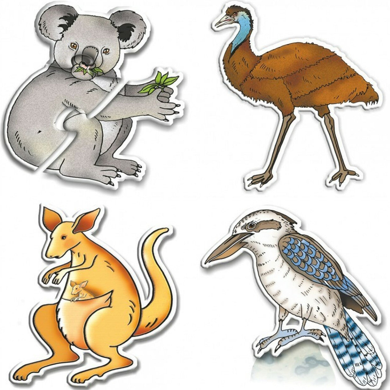 Creatives Puzzle Early Australian Animals 4 Puzzles 3,4,5,6 Pce 1