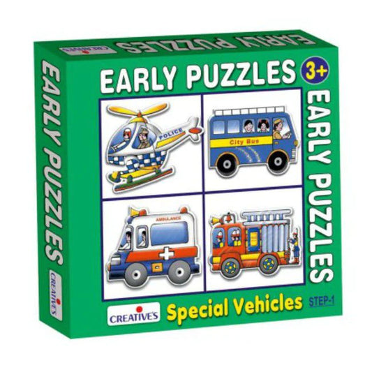 Creatives Puzzle Early Special Vehicles 4x 3-6pcs