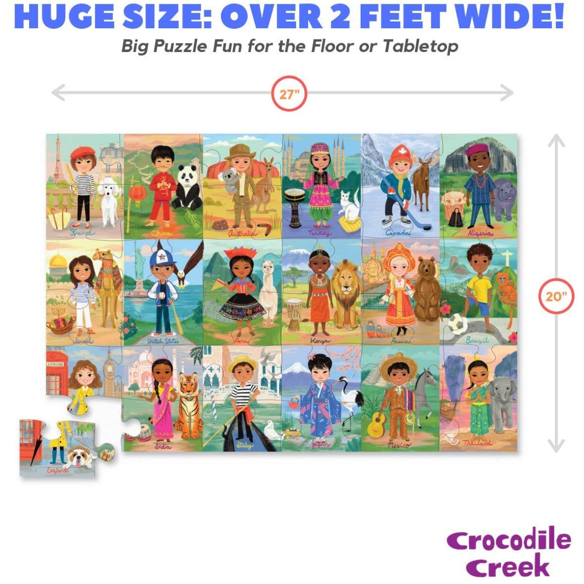 Crocodile Creek Puzzle Children of the World 36pc 2