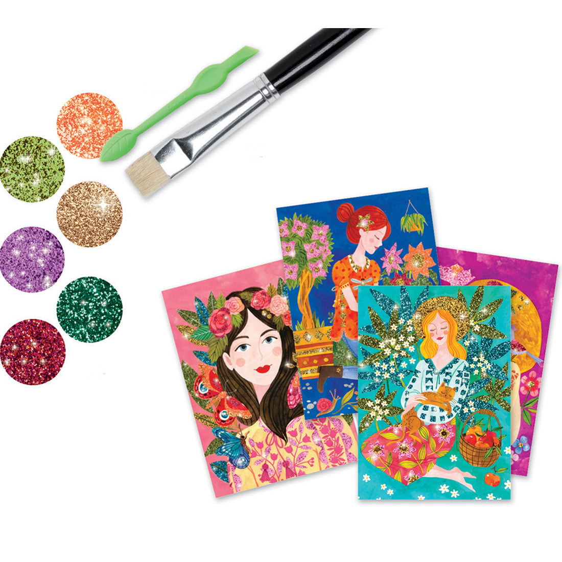 Djeco The Scent Of Flowers Glitter Boards 1