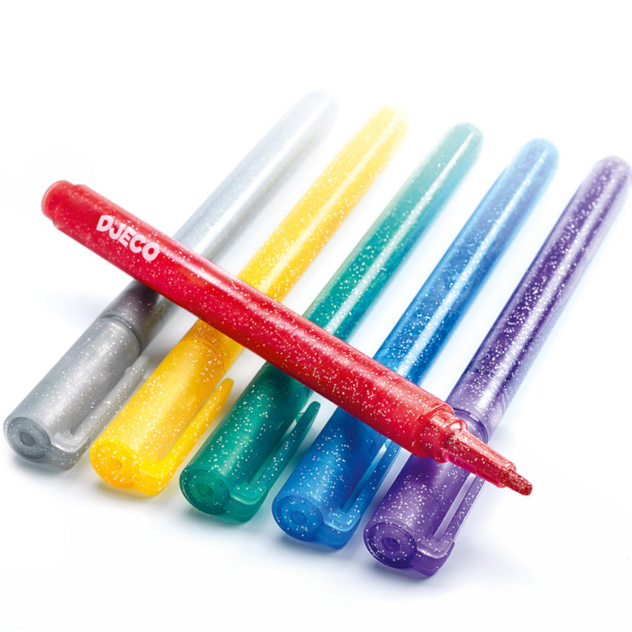 Djeco Markers Glitter 6 1