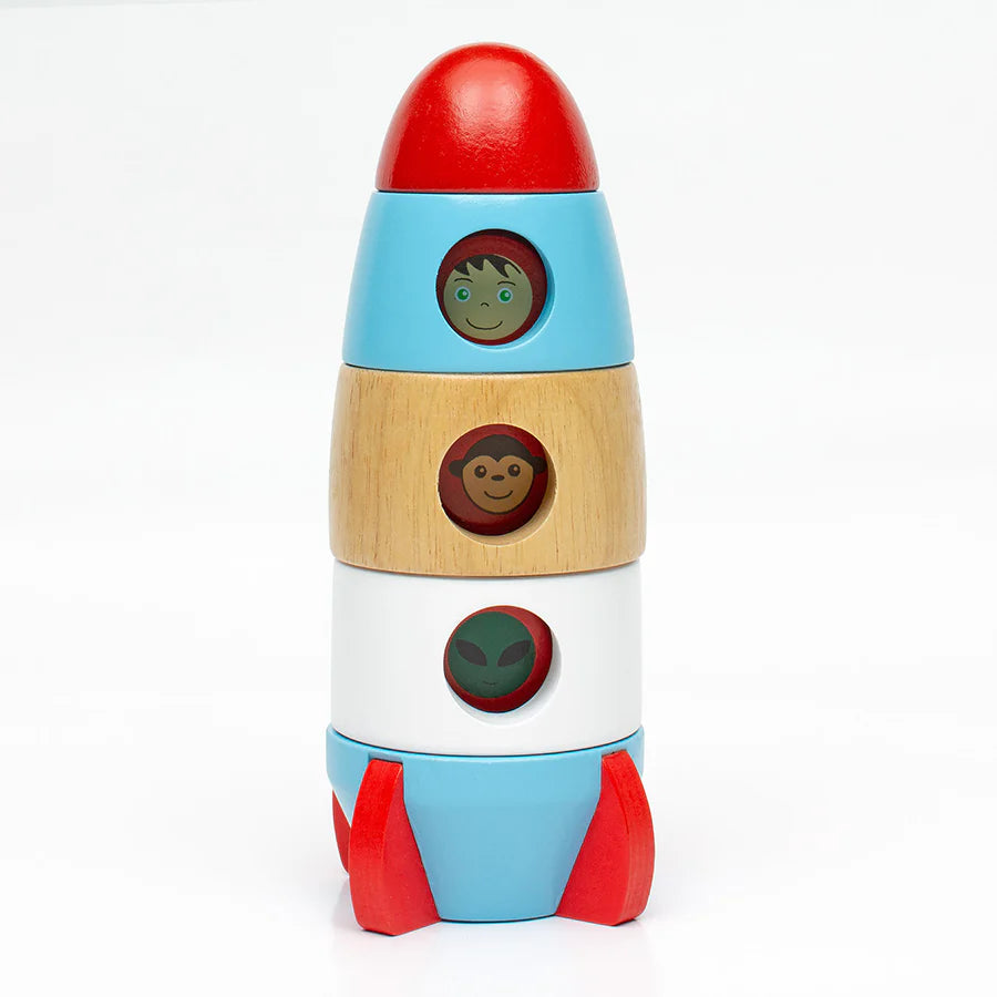 Discoveroo Magnetic Stacking Rocket Wooden