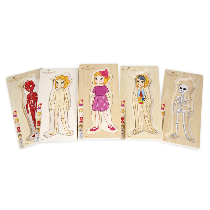 Discoveroo Puzzle Wooden Girl Layer