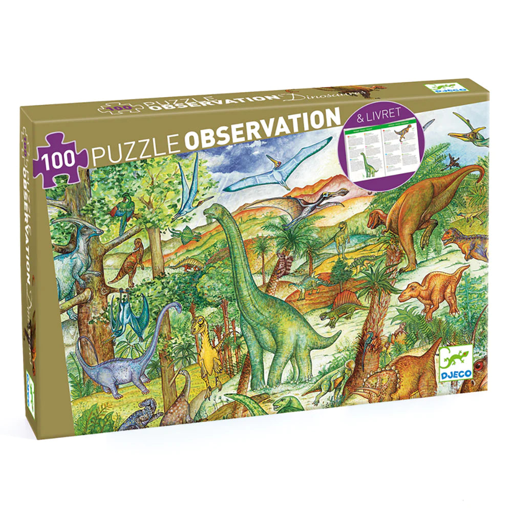 Djeco Puzzle Dinosaurs Observation 100pcs