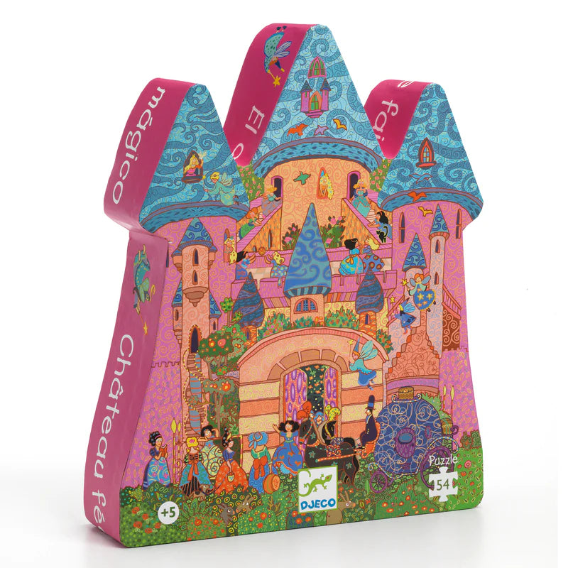 Djeco Puzzle Fairy Castle Silhouette Puzzle 54pc
