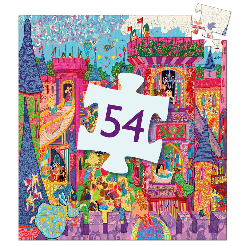 Djeco Puzzle Fairy Castle Silhouette Puzzle 54pc