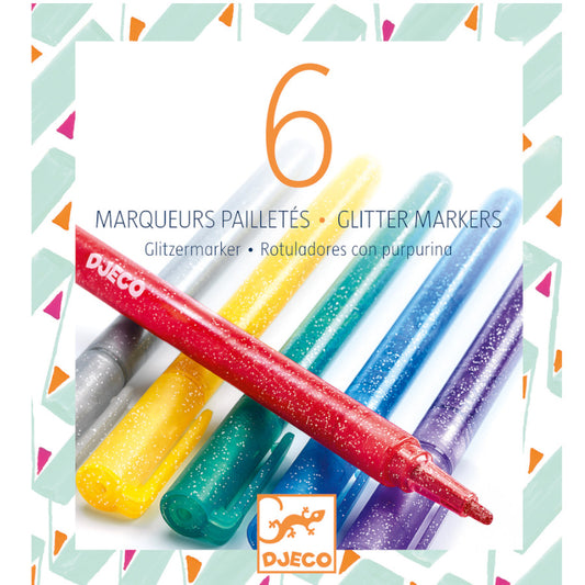 Djeco Markers Glitter 6