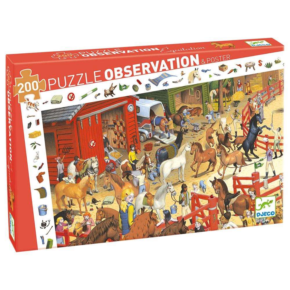 Djeco Puzzle Discovery Horse Riding 200pc
