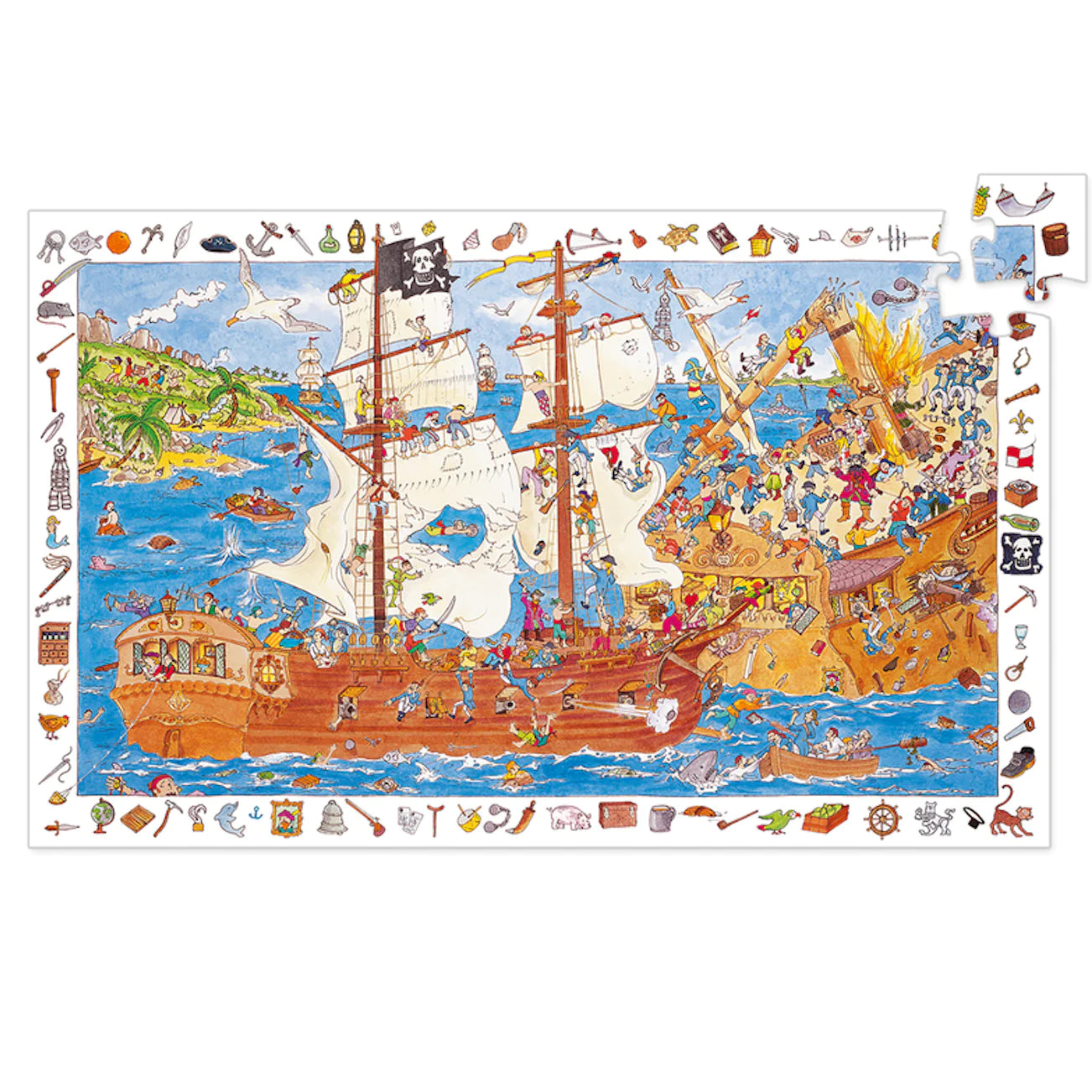 Djeco Puzzle Observation Pirate 100pc