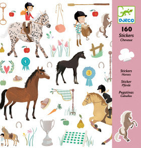Djeco Stickers Horse 160pc - K and K Creative Toys