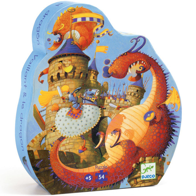 Djeco Puzzle Valiant and the Dragon 54 pc - K and K Creative Toys