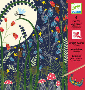 Djeco Scratch Cards Full Moon - K and K Creative Toys