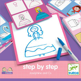 Djeco Step by Step Drawing Josephine - K and K Creative Toys