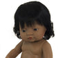 Miniland Doll Girl Latin American 38cm No Clothes with Hair 1