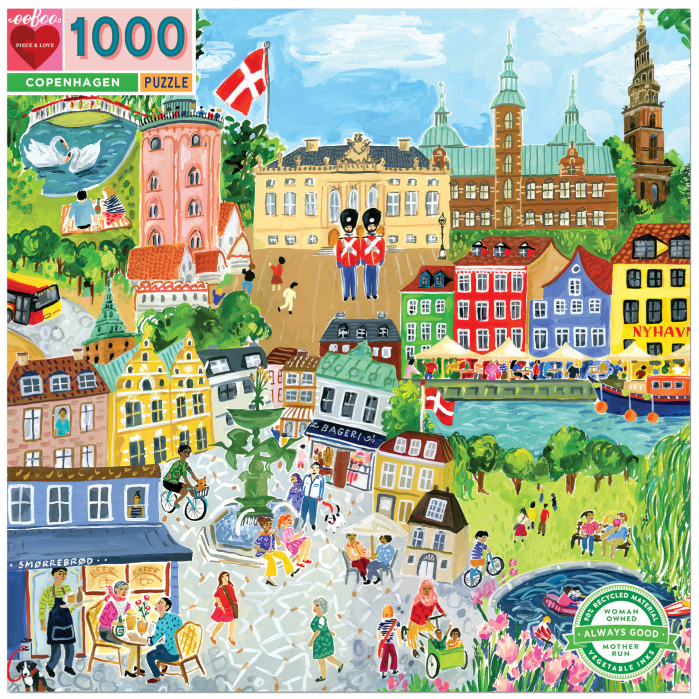 Eeboo Puzzle Copenhagen 1,000 piece 2