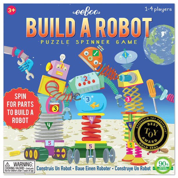 Eeboo Build a Robot Spinner Game - K and K Creative Toys