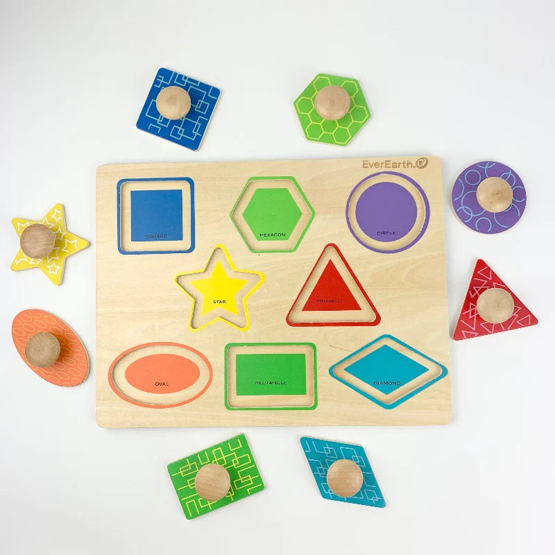 Everearth wooden puzzle 8pcs