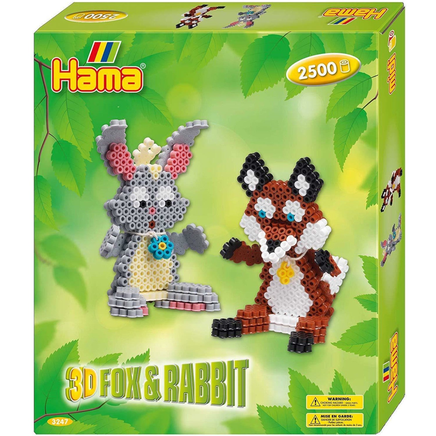 Hama Beads Gift Box Fox and Rabbit 3D