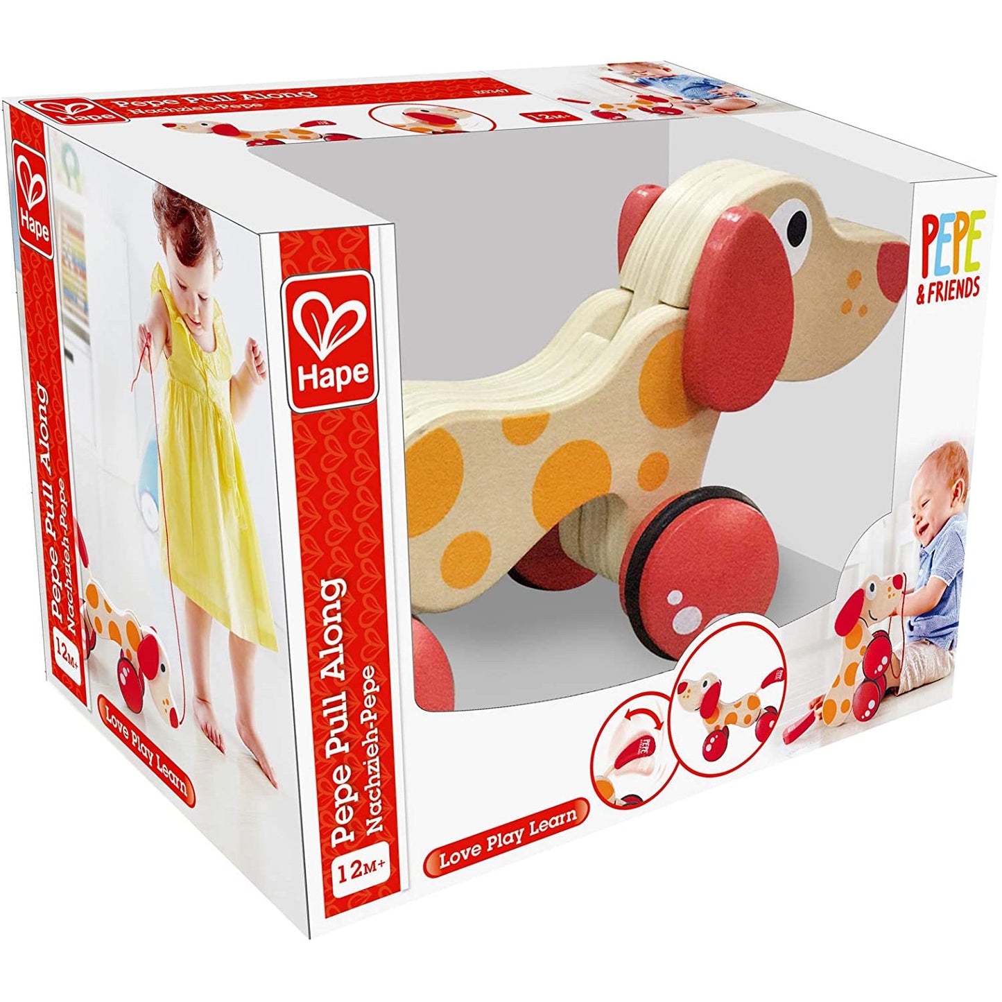 Hape Pull A Long Pepe Puppy Wooden 1