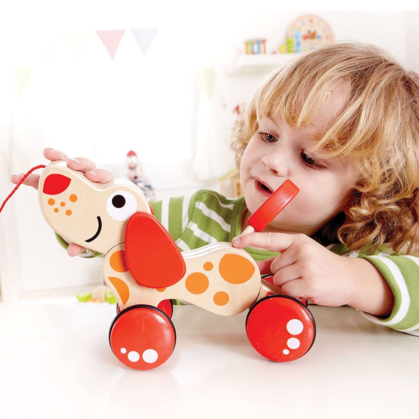 Hape Pull A Long Pepe Puppy Wooden 2