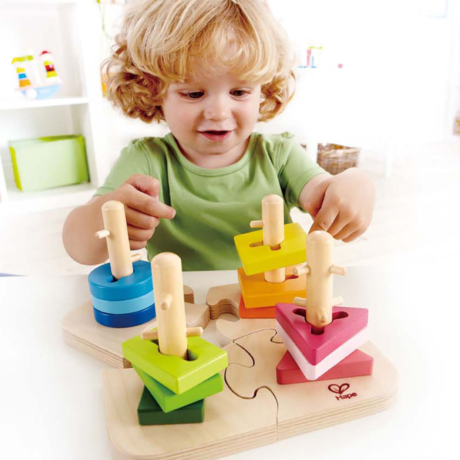Hape Peg Puzzle 16pc Wooden 1