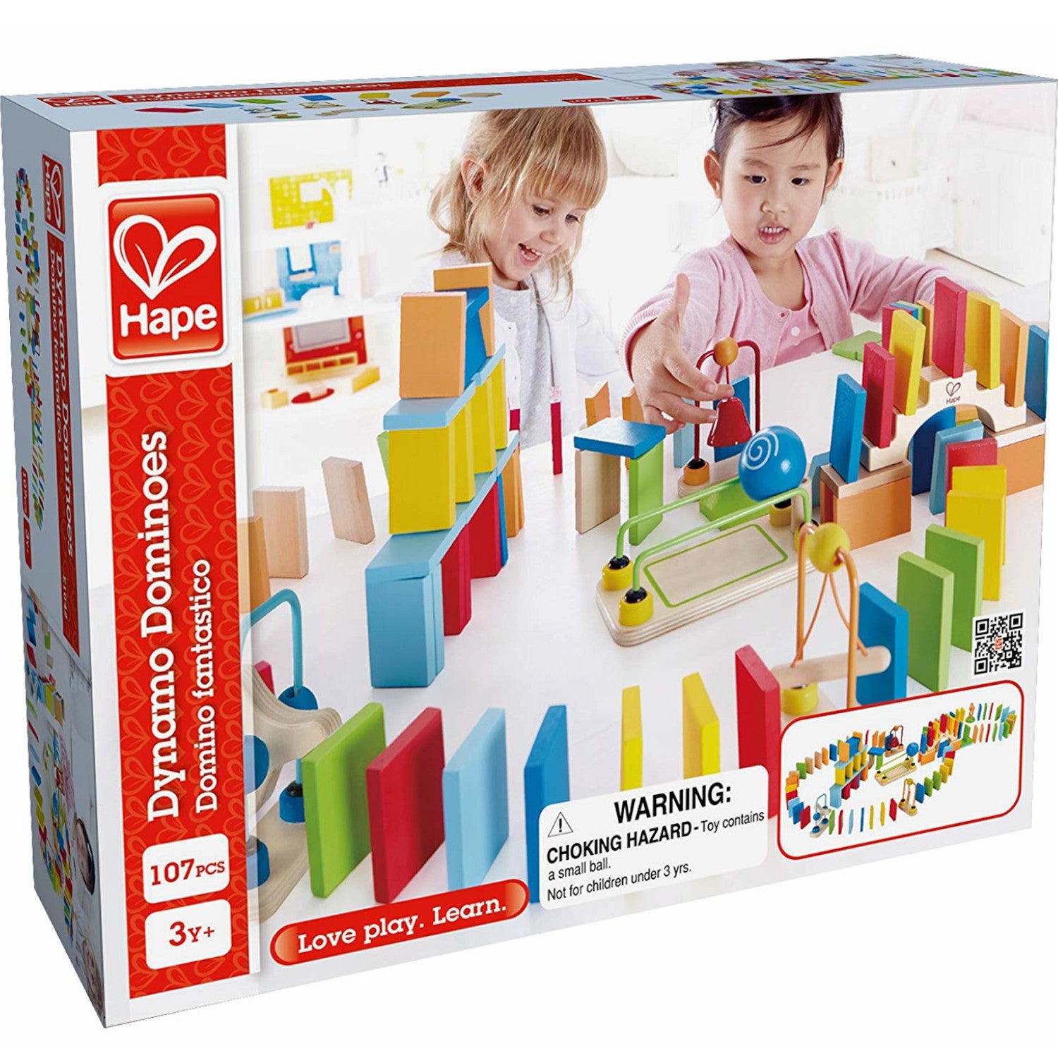 Hape Dynamo Dominoes Wooden 107pc