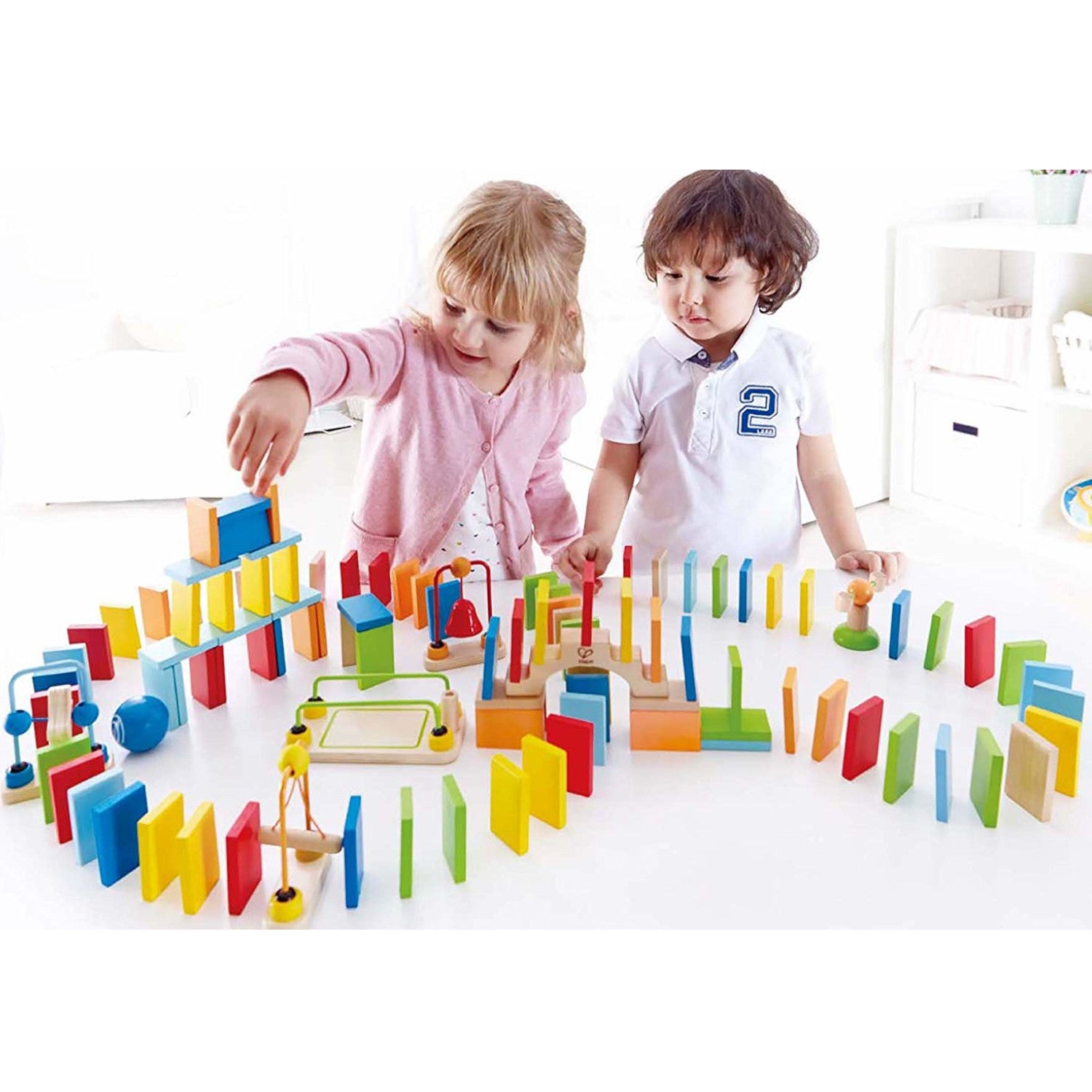 Hape Dynamo Dominoes Wooden 107pc 1