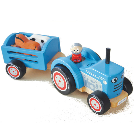 Indigo Jamm Tractor Ted Wooden with 5 Animals