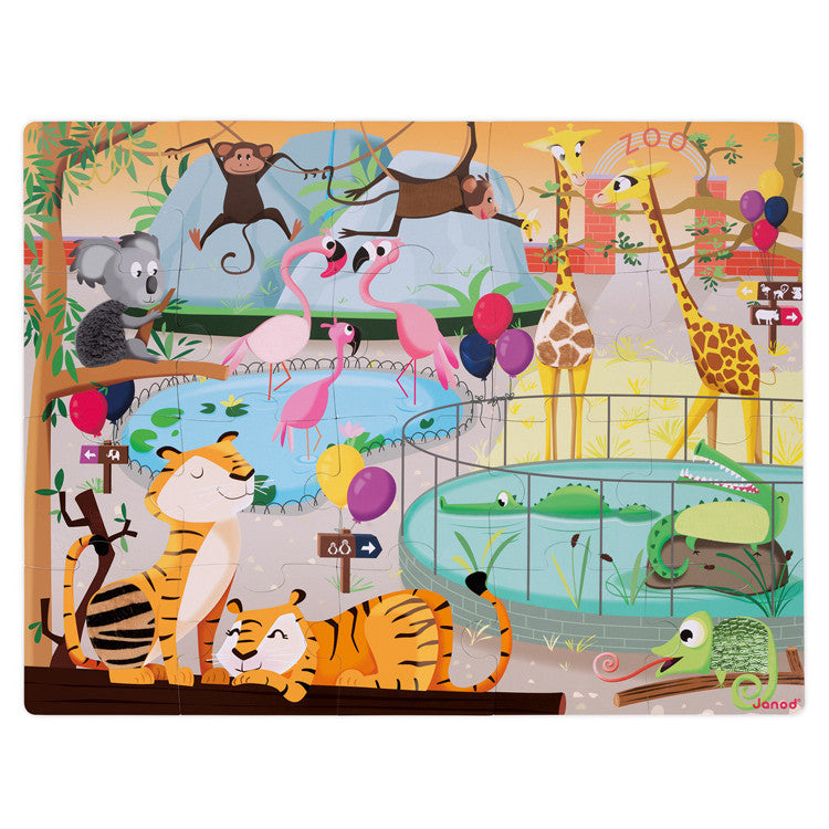 Janod Puzzle Tactile Zoo 20pc 3
