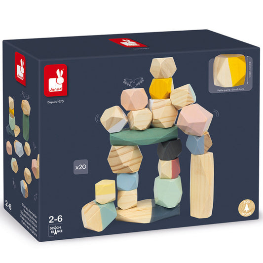 Janod Cocoon Stones Wooden 20pc