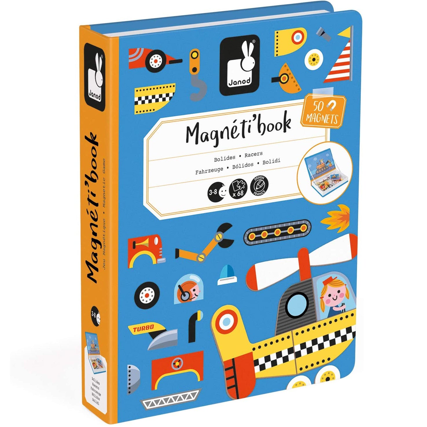 Janod Magnetibook Racers 50 Magnets 1