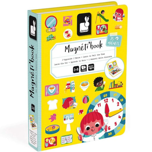 Janod Magnetic Book Learn to Tell the Time 75pc