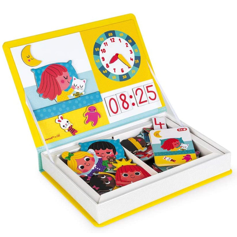 Janod Magnetic Book Learn to Tell the Time 75pc 1